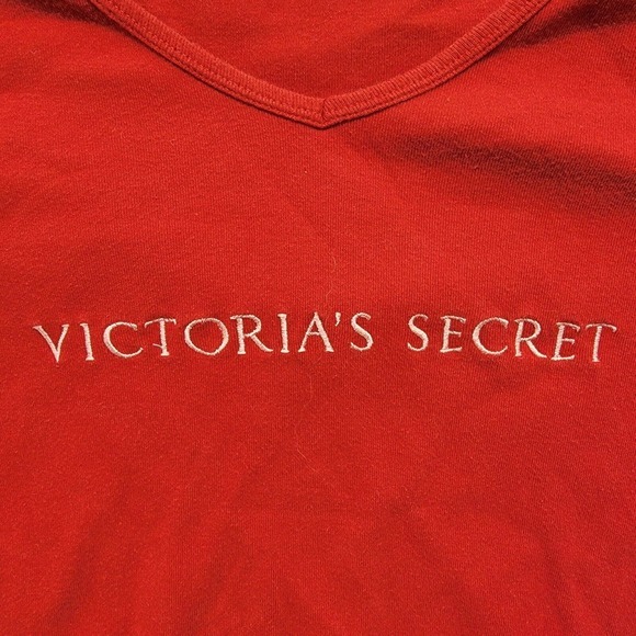 Vintage‎ Victoria’s Secret Red Long Pajama Shirt Size Large Sleepwear - Picture 6 of 10